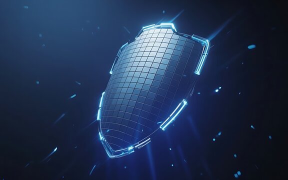 An abstract illustration of a cyber security sheild