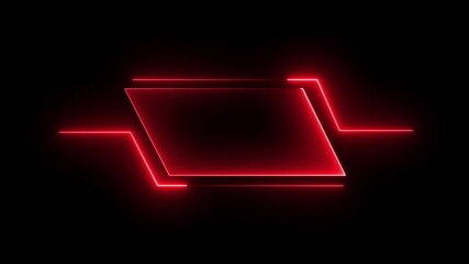 Futuristic HUD Head up display interface template with basic geometry line element. Universal Technology Line and frame Video overlay Neon futuristic HUD rectangle frame glowing animation. 4k video  - Powered by Adobe
