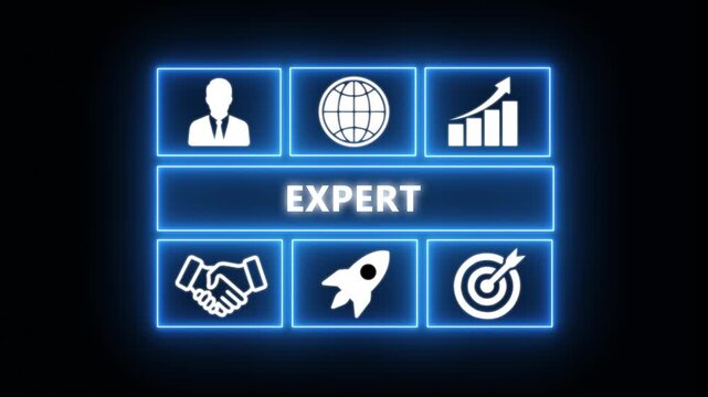 Business, Technology, Internet and network concept. " EXPERT " business and finance concept. compliance, and performance, often conducted by internal or external auditors. 4k video