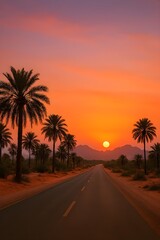 sunset on the beach