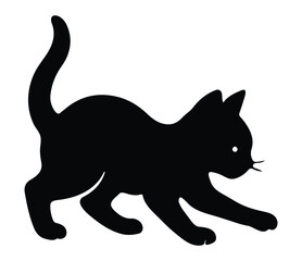Fototapeta premium black cat vector illustration