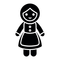 Gingerbread girl icon a classic holiday treat simple design for baking themed illustrations and festive season projects