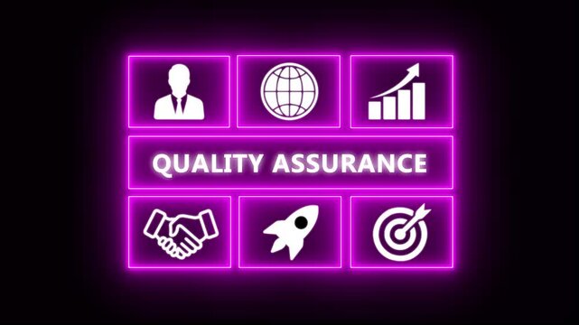 Business, Technology, Internet and network concept. " QUALITY ASSURANCE " business and finance concept. compliance, and performance, often conducted by internal or external auditors. 4k video