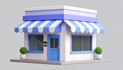 3D model of a small shop