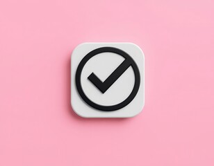 black chak mark in the pink background.