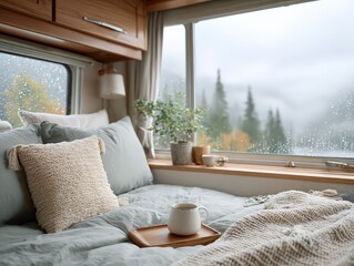 Cozy Vanlife: Rain, Mountains, and a Warm Mug of Tea