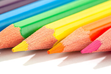 Naklejka premium Color pencils isolated on white background