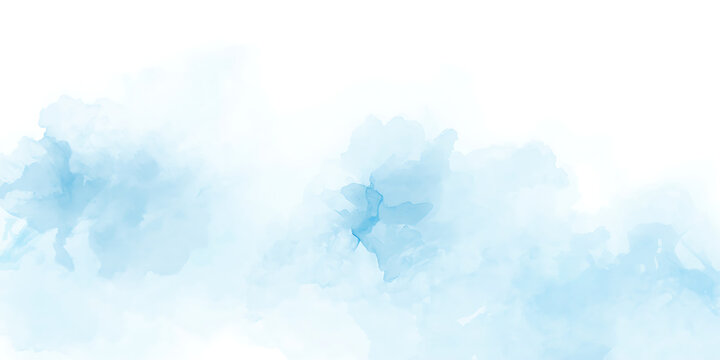 The watercolor background features a soft gradient blending, creating a cloudy and dreamy effect with a smooth artistic wash, free from any objects or details.