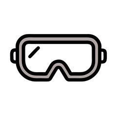 safety goggles, safety goggles icon, safety goggles vector illustration, safety goggles vector icon, safety goggles icon isolated on white.
