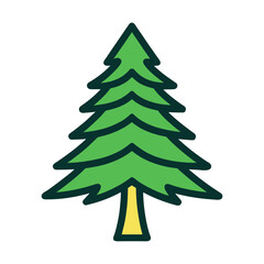 christmas tree vector illustration