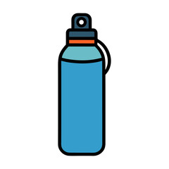 reusable water bottle eco icon vector art.