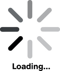 Loading outline icon vector illustration