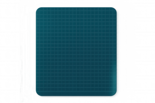 Squared teal icon with a grid pattern on a transparent background, perfect for mobile apps or website design