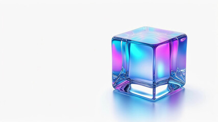 Aurora Glass Jelly Cube — Copy Space Left