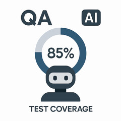 QA AI test coverage ring Illustration