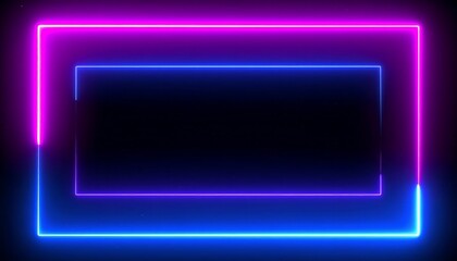 Neon rectangle frame