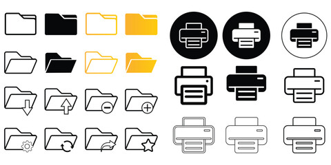 Folder Management and Printer Icon Pack