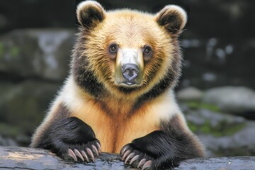 Obraz premium Majestic Brown Bear Close Up Portrait Wildlife Photography