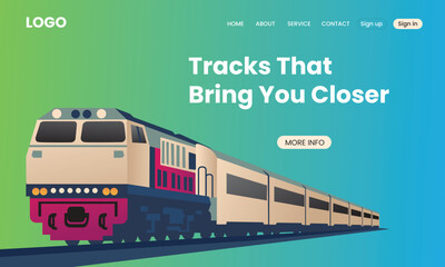 Modern Railway Transport Vector for Web and Apps