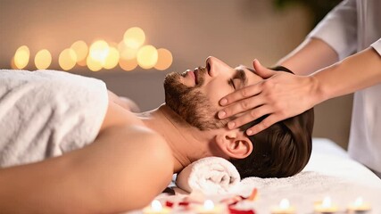 Relaxing head massage spa