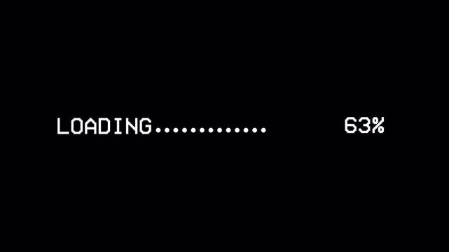 loading progress text animation, loading icon, 0-100% loading text icon. loading animation background 4K video