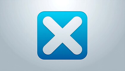 Obraz premium A vibrant, blue, square-shaped icon displays a prominent white arrow, highlighting directionality.