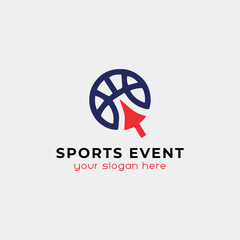 sports event and sports card logo design vector	