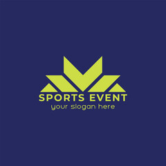 sports event and sports card logo design vector	