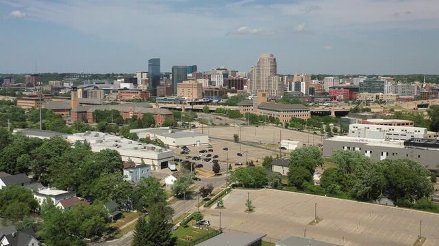 grand rapids drone aerial view 