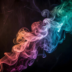 Obraz premium Colorful Smoke Photography: Abstract Background Textures for Design