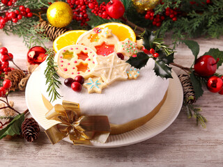 Festive christmas fruit cake