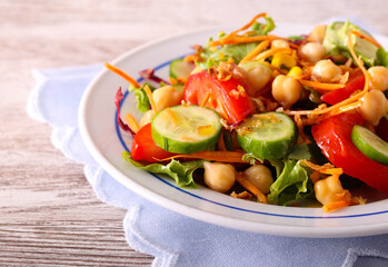 Chickpea and vegetable salad