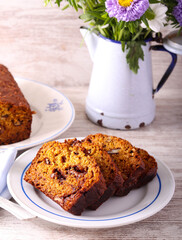 Pumpkin cake with chocolate