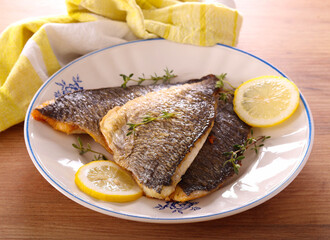 Lemon and thyme fried dorado fish