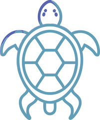 Sea turtle icon with a simple design style