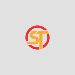 letters st and ss text logo design vector