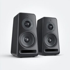 Pair of black audio speakers (1)