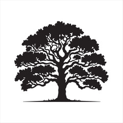 trees group vector silhouette clip art logo design illustration