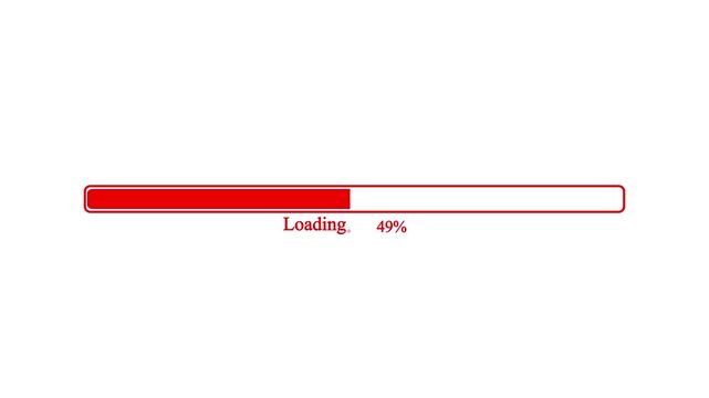 Loading Process Animation on white Background,designed as digital overlay element for loading screens, software interfaces, updates, or technological processes.