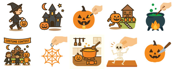 Obraz premium vector halloween icon 1