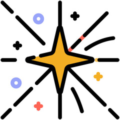 firework filled line icon