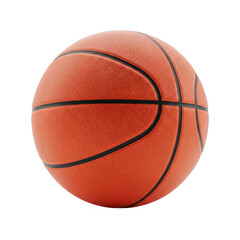 Fototapeta premium Close-up realistic basketball surface texture and lines ready for play or design transparent background
