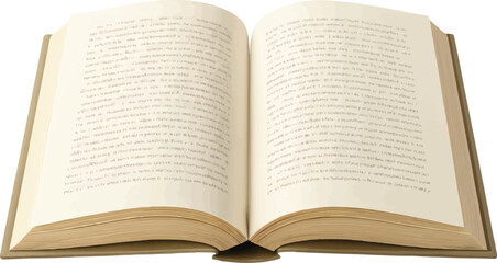 Obraz premium 3D Open Book Isolated