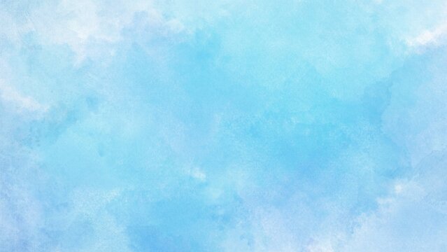 light Blue watercolor background. Light blue illustration watercolor background, Illustration hand-drawn. Blue abstract background. Gentle blue watercolor background. Textured Watercolor Paint