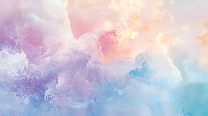 Fototapeta premium Dreamlike pastel cloudscape abstract art background