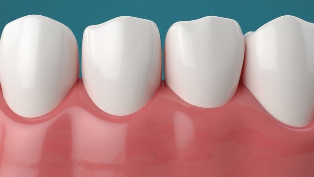 Healthy Teeth and Gums Dental Illustration Close Up