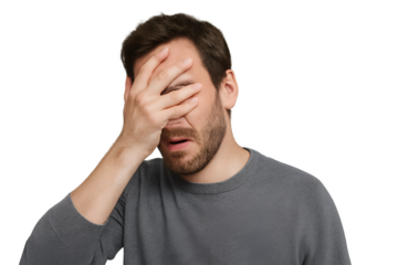 young man with headache