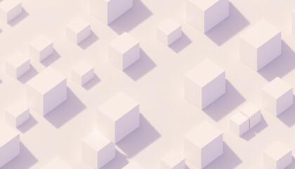 Fototapeta premium Abstract geometric 3D cube pattern background 