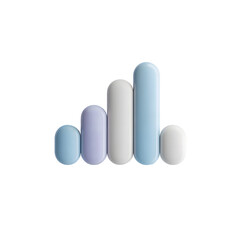 Abstract Illustration of Pastel Colored Capsule Shapes Isolated on Black Background Representing Growth and Variation in Data