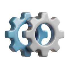 Connected Gears Symbolizing Engineering and Technology Solutions for Business Innovation and Industrial Development with a Modern Design